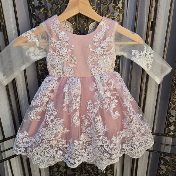 Girls princess dress embroidery floral lace 2T- 3T - Picture 6 of 6